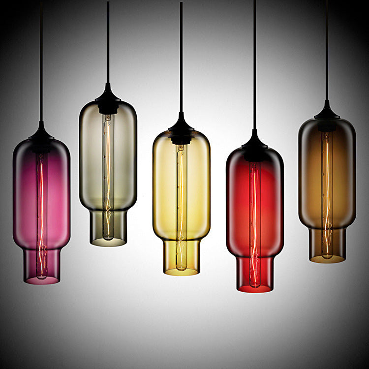 Nordic Modern Loft Pendant Lamp Glass Lustre Industrial Decor Hanging Lights Fixtures