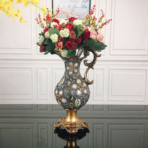 European-Style Milk Jug Vase Decoration Living Room Floral Arrangement Dried Flowers Retro Creative