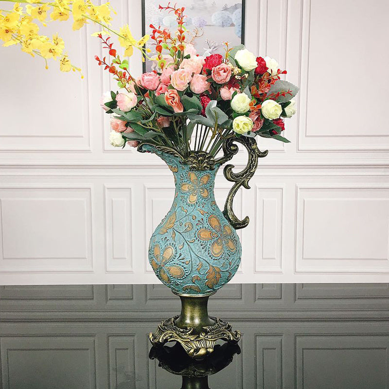 European-Style Milk Jug Vase Decoration Living Room Floral Arrangement Dried Flowers Retro Creative