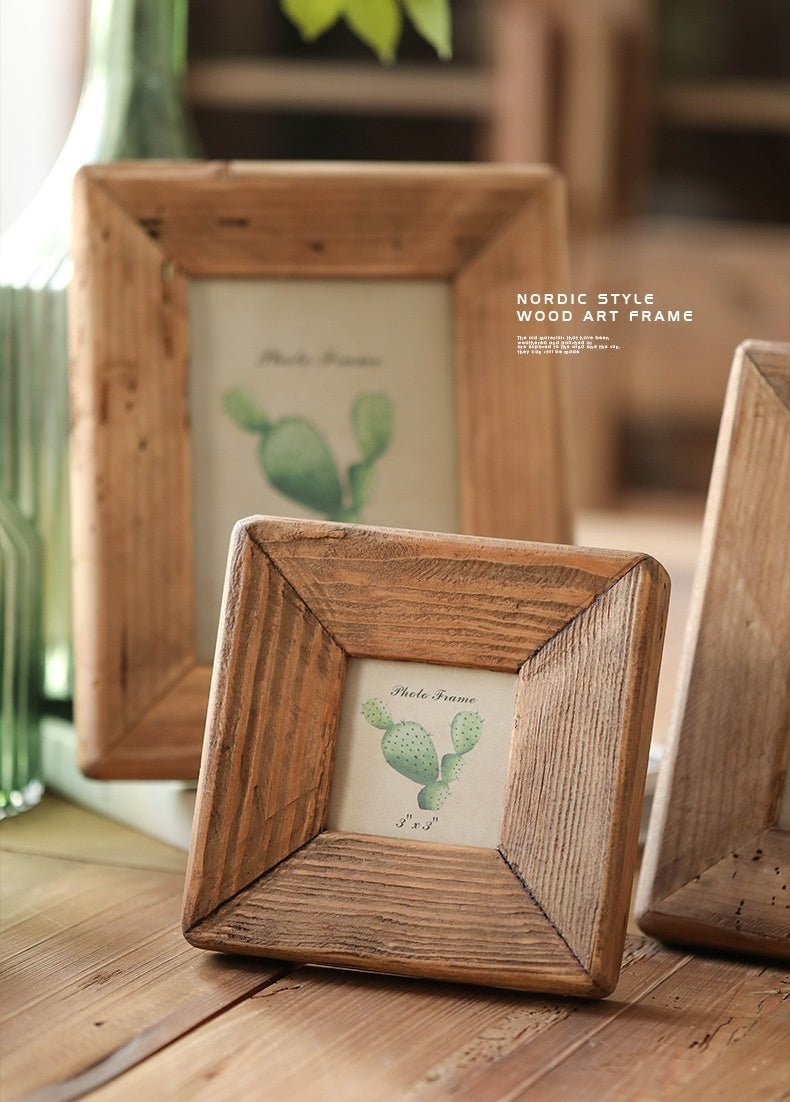 Wooden Frame, Solid Wood Table, Picture Frame, Table Decoration