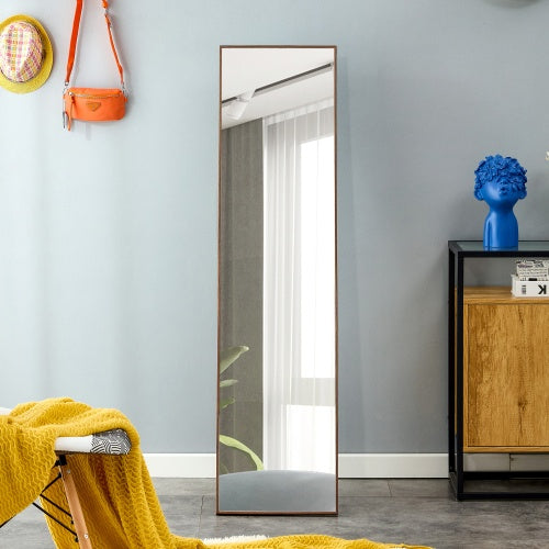 The Fourth-generation Packaging Upgrades Brown Solid Wood Frame Full-length Mirrors, Vanity Mirrors, Decorative Mirrors, And Floor-to-ceiling Mirrors Unavailable Platforms- AliExpress