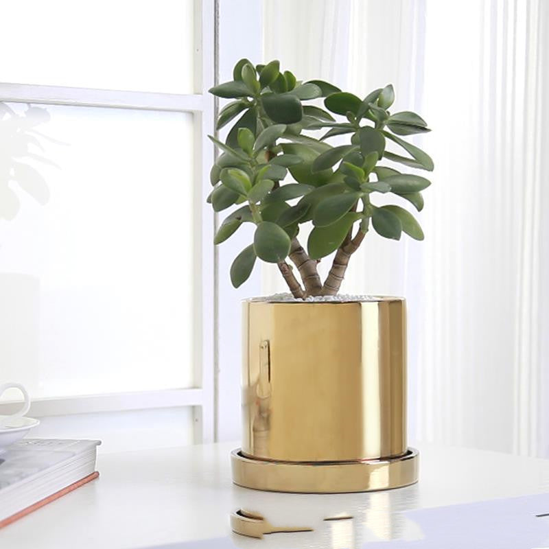 Ceramic gold plating vase