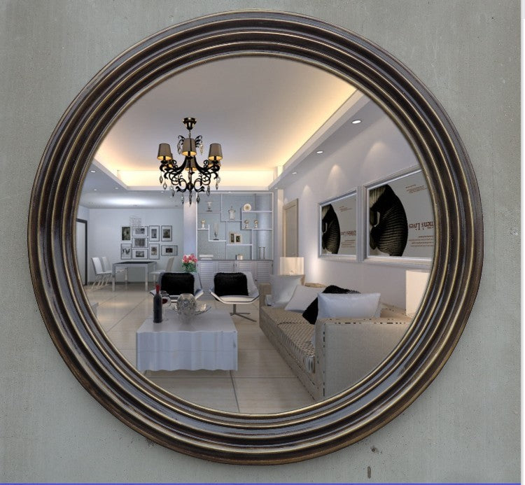 American Vintage Round Bathroom Vanity Mirror Decoration