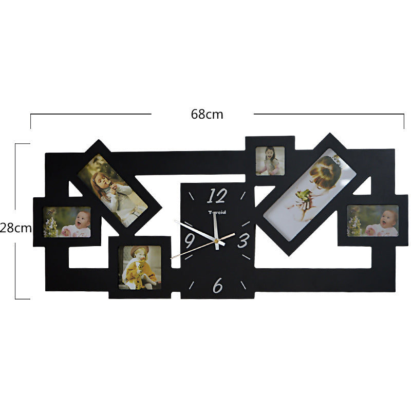 Wooden Wall Clock Fashionable Picture Frame Decoration