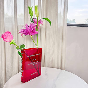 Clear Book Flower Vase Creative Transparent Vase Modern Decorative Vases For Wedding Gift Floral Container Room Home Decor