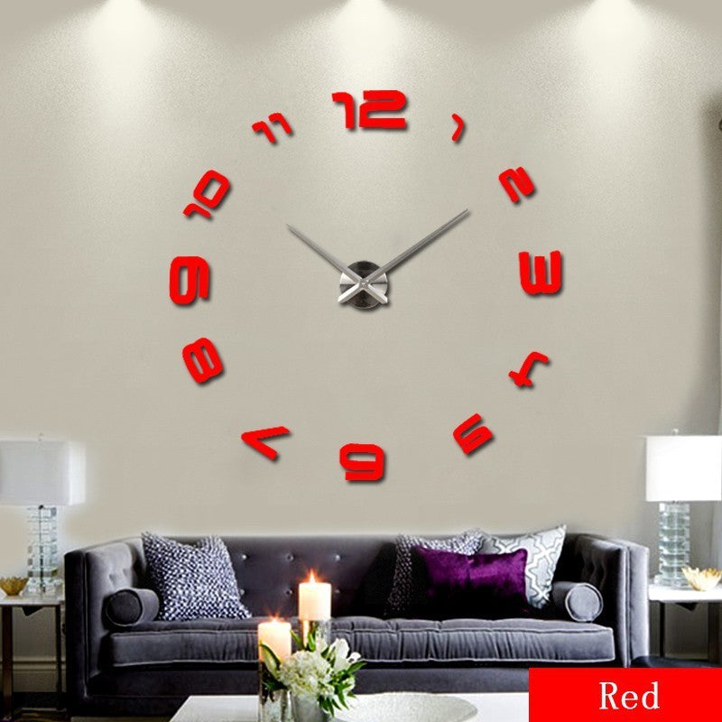 Oversized Acrylic Wall Clock Living Room Modern Art Wall Clock Mirror Clock