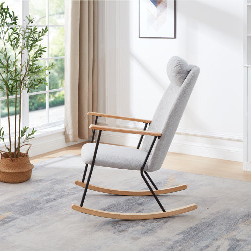 Modern Rocking Chairs Upholstered Chairs Comfortable Side Chairs For Children's Rooms, Bedrooms, Living Rooms