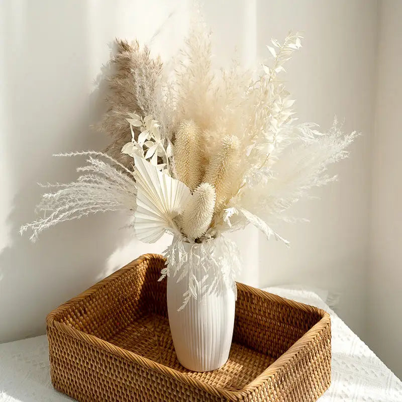 Dried Pampas Grass Decoration, Dry Flowers Bouquet Set for Living Room,Vase Arrangement,Wedding Bouquet Floral Home Decor