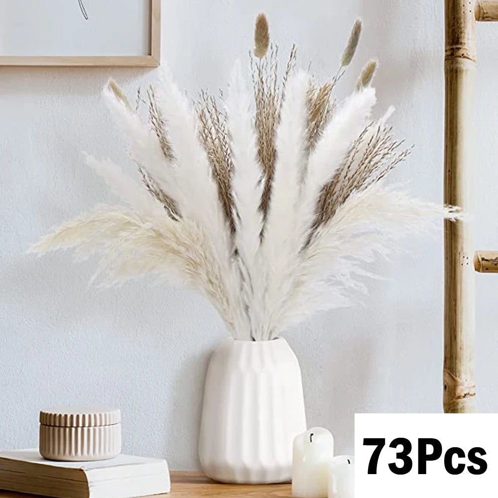 Dried Pampas Grass Decoration, Dry Flowers Bouquet Set for Living Room,Vase Arrangement,Wedding Bouquet Floral Home Decor