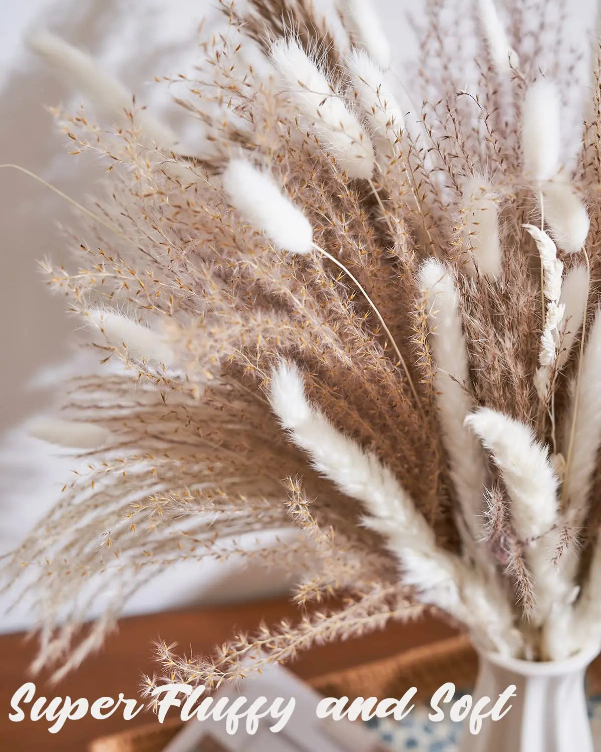 Dried Pampas Grass Decoration, Dry Flowers Bouquet Set for Living Room,Vase Arrangement,Wedding Bouquet Floral Home Decor