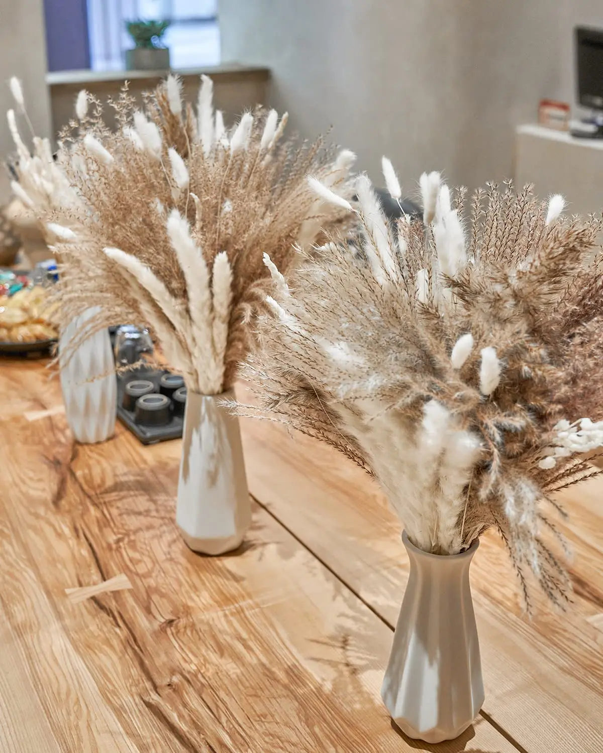 Dried Pampas Grass Decoration, Dry Flowers Bouquet Set for Living Room,Vase Arrangement,Wedding Bouquet Floral Home Decor