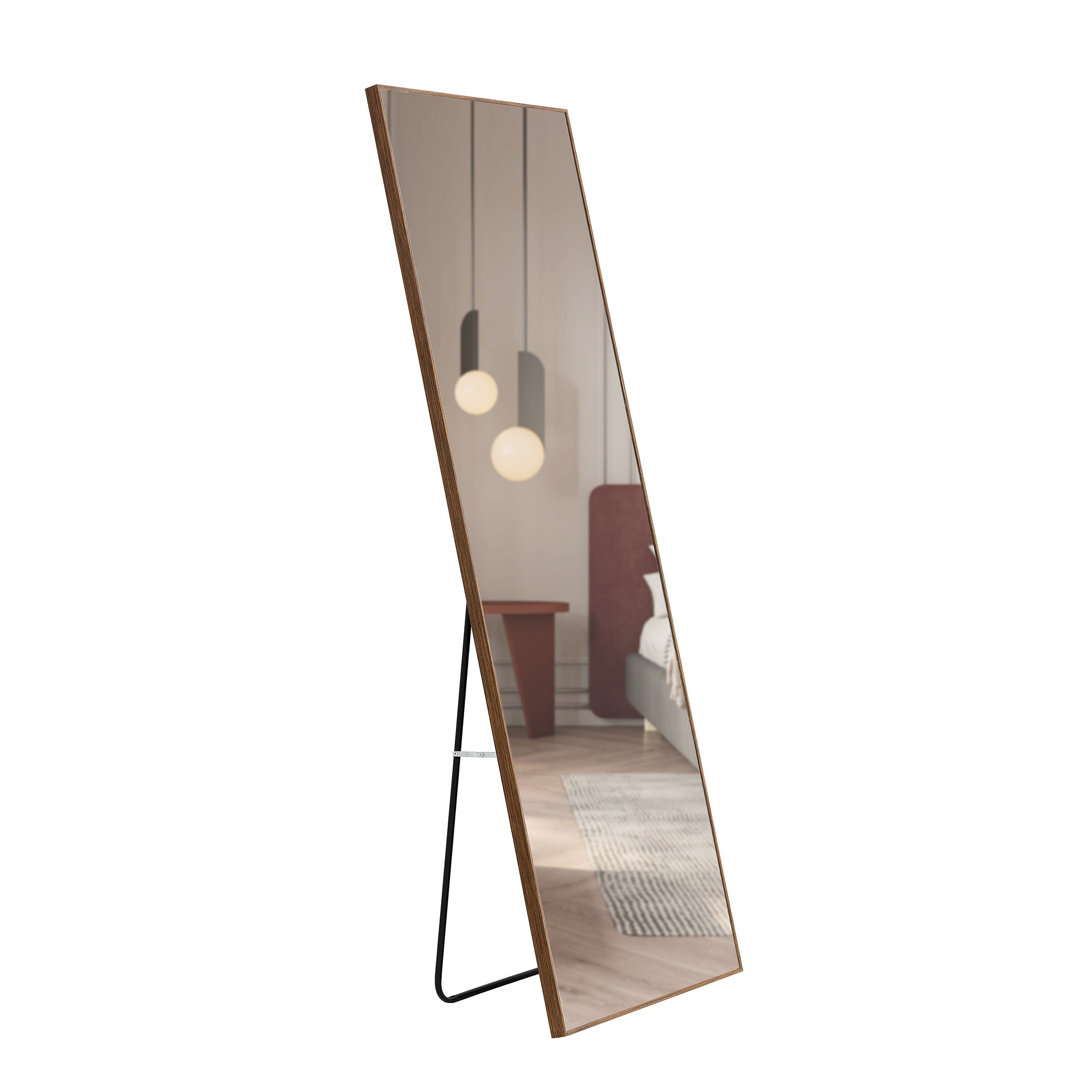 The Fourth-generation Packaging Upgrades Brown Solid Wood Frame Full-length Mirrors, Vanity Mirrors, Decorative Mirrors, And Floor-to-ceiling Mirrors Unavailable Platforms- AliExpress