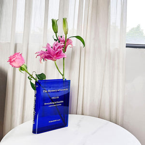 Clear Book Flower Vase Creative Transparent Vase Modern Decorative Vases For Wedding Gift Floral Container Room Home Decor